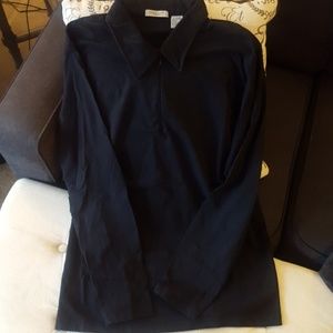 Men's pull over cotton long sleeve shirt